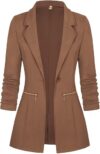 Genhoo Women’s Long Sleeve Open Front Blazer