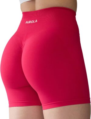 AUROLA Women’s Seamless Scrunch Workout Shorts