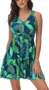 Kate Kasin Two Piece Tummy Control Swimdress