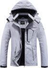 Pooluly Women’s Warm Waterproof Hooded Ski Jacket