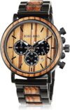 BOBO BIRD Wood And Stainless Steel Quartz Wristwatch