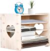 Liebspecht Wooden 5-Tier Desk Organizer with Slots