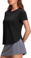 PINSPARK Workout UPF 50+ Short Sleeve Yoga Top