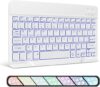 XIWMIX Slim Bluetooth Keyboard, 7-Color Backlights