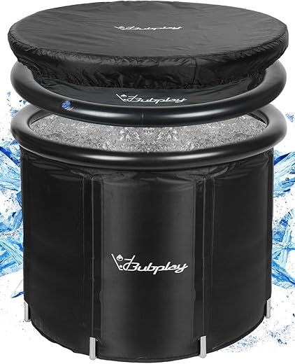 Bubplay XL Inflatable Ice Bath Tub, 105 Gallons