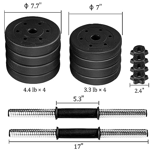Yaheetech Adjustable Dumbbells Weight Set for Home Gym - Image 3