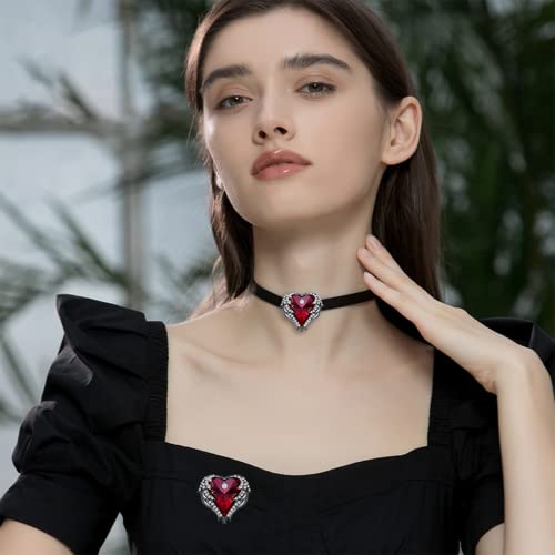 Yeap Yeap Red Heart Crystal Brooch - Image 2