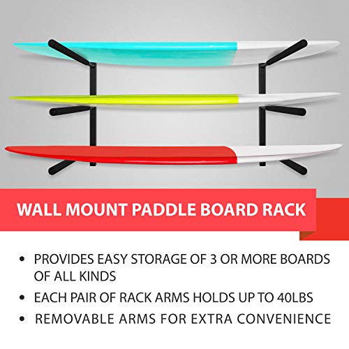 Yes4All Heavy Duty Wall Mount Paddle Board Racks - Image 4