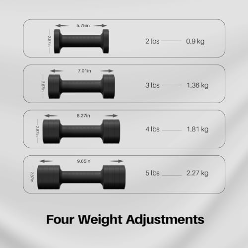 Zempox Adjustable 4-in-1 Dumbbell Set for Women - Image 4
