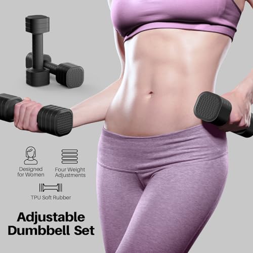 Zempox Adjustable 4-in-1 Dumbbell Set for Women - Image 2