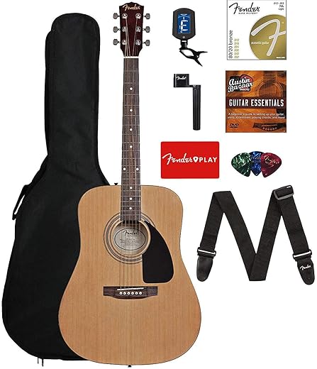 Fender 0950816021-COMBO-DLX Acoustic Guitar Bundle