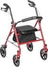 Drive Medical 10257RD-1 4 Wheel Rollator Walker With Seat