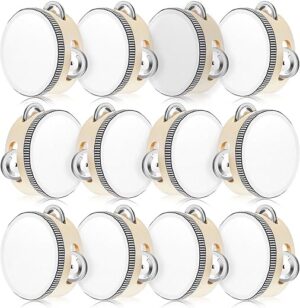 Lukmaa 12 Pcs 4 Inch Wedding Tambourine Drum