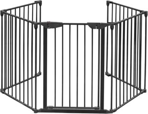 Bonnlo 120 Inches Wide Adjustable Baby Gate Fence