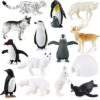 RCOMG 14PCS Mini Arctic Animal Figures Set