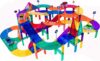 PicassoTiles 150 Piece Race Car Track Playset