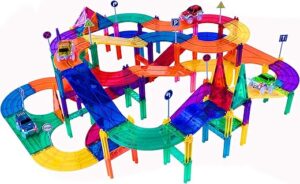 PicassoTiles 150 Piece Race Car Track Playset