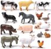 Sumind 16 Pcs Mini Farm Animal Toys