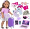 ZNTWEI 18 Inch Doll Travel Suitcase Set