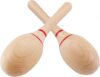 Cionyce 2 Pack Beech Wooden Maracas Rumba Shakers