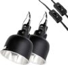 CAVACHEW 2 Pack Reptile Light Fixture 5.5in