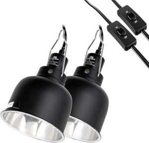 CAVACHEW 2 Pack Reptile Light Fixture 5.5in