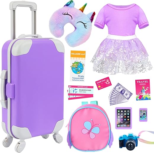 K.T. Fancy 23 Pcs 18 Inch Doll Travel Set
