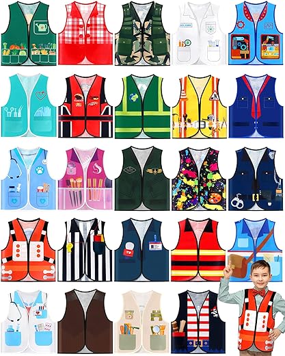 Geyoga 24 Pcs Kids Community Helper Vest
