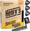 Henry’s Strings 3 Pack Acoustic Guitar Strings 10-47