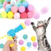 MeoHui 31Pcs Cat Ball Toy Launcher Gun