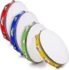 Konohan 4 Pcs 10 Inch Hand Held Tambourines