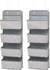 Delta Children 4 Pocket Over Door Hanging Organizer, 2-Pack, Cool Grey