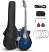 Ktaxon 4 String Acoustic Bass Guitar Kit (Blue)