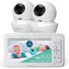 Babysense 5″ HD Split-Screen Baby Monitor, 2 Cameras