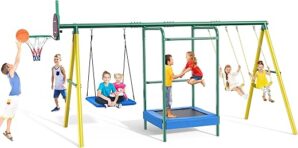 Vibemo 5-in-1 Outdoor Heavy Duty Swing Set