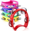 Vmiapxo 5 Pack Colored Plastic Tambourines