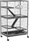 PawHut 50″ 5-Tier Small Animal Cage, Silver