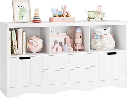 FOTOSOK 51.2" Large Toy Storage Organizer with Drawers