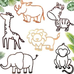 CHENGU 6 Pcs Jungle Animal Woodland Decor