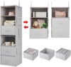 Vailando 6-Shelf Hanging Closet Organizer, 3 Drawers