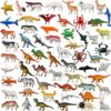 DOITEM 60 Pcs Assorted Animal Toys Set