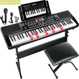 IMGZAR 61 Key Beginner Electric Piano Set