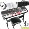 AQNIEGEP 61 Key Keyboard Piano For Beginners