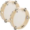 Tosnail 7″ Wooden Tambourine Hand Held Drum