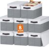 Criusia 8 Pack Closet Storage Bins with Lids