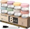 RowinsyDD 8 Pack Glass Baby Food Storage