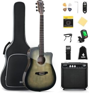 Donner Acoustic Electric Guitar Kit, 41 Inch