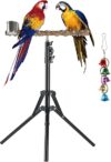 HOSUKKO Adjustable Bird Perch Stand, 16-62 Inch