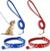 Molain Adjustable Pet Collar with Leash Set