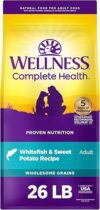 Wellness Adult Dry Dog Food, Whitefish & Sweet Potato Recipe, 26 Pound Bag